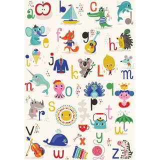 👉 Alfabetposter Petit Monkey alfabet poster apple - zebra 50 x 70 cm EN
