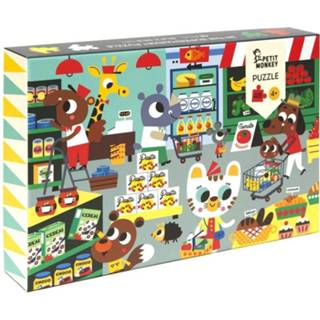 Puzzel Petit Monkey in the supermarket 4 jr+ / 48 stks 8719244220830