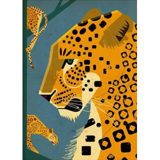 👉 Poster blauw Dieter Braun Leopard blue 50 x 70 cm