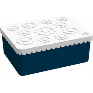 👉 Lunchbox wit BLAFRE flower navy