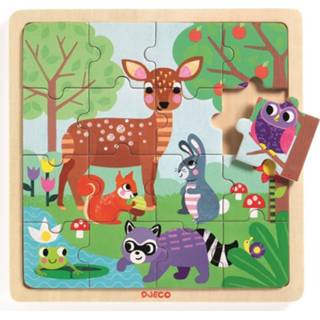 👉 Puzzel houten DJECO Forest 3 jr+ 3070900018129