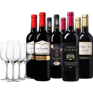👉 Wijnpakket bevat sulfieten rode wijn Luxe + Glazen 8719418016580