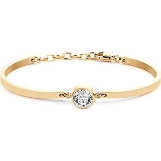 👉 Armband staal kristal vrouwen active fantasiearmband goudkleurig CO88 Collection Sparkle 8CB 90384 Stalen met Hanger - Swarovski 8 mm Lengte 16,5 + 3 cm 8719956248863