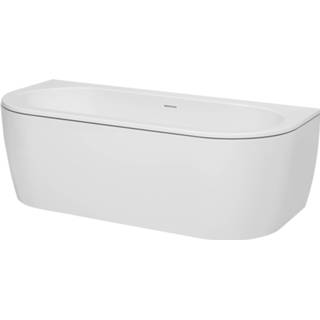 Saqu Line back-to-wall bad 180x81,5x44 cm Wit met zwarte rand