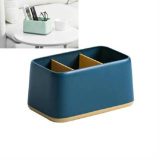 👉 Opbergdoos blauw active Bijpassende kleuren 3 rasters Desktop Afstandsbediening Fragmentatie Plaatsing voor kleine objecten (donkerblauw)