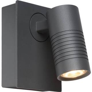 👉 Wandspotje antraciet Lucide BRAN Wandspot Led 7W/345LM 2700K 5411212271846