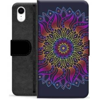 👉 Portemonnee mannen IPhone XR Premium Hoesje - Kleurrijke Mandala