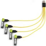 USB Headset Universal 4/3/2/1 in 1 Micro Charging Cable Line for ZNTER Rechargeable Batteries Accessory
