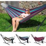 👉 Hangmat large 200 x 150 CM Indoor Hammock Comfort Durability Yard Striped Hanging Chair Hammocks For Garden,Indoor,Without Stand