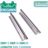 👉 Shaft 2PCS SBR12 SBR16 SBR20 12mm 16mm 20mm Linear Guide Rail Length 300-1500mm Fully Supported Rod for CNC Parts