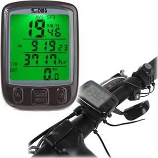 👉 Fiets zwart Sunding SD-563B Snelheidsmeter met LCD Scherm - 5712580008929