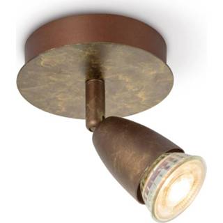 👉 Opbouw spot klassiek binnen antiek brons wand metaal Home sweet LED opbouwspot Curl Ø 11,5 cm - 8718808121057