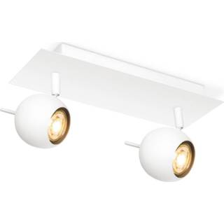 👉 Home sweet home LED opbouwspot Bollo 2 lichts ↔ 32 cm - wit