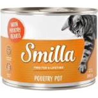 👉 Smilla Gevogeltepannetje Kattenvoer 6 x 200 g - Mals Gevogelte met Lam