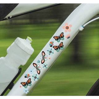 Fiets nederlands stickers vlinders en bloemen