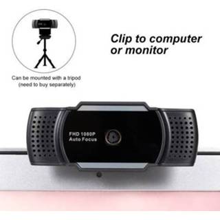 👉 Webcam zwart 1080P USB 5MP Auto Focus Web Camera Built-in Sound-absorbing Microphone Drive-free for PC Laptop Black