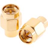👉 F-connector goud 2pcs 2W 6GHz 50 ohm SMA Male RF Coaxial Termination Dummy Load Gold Plated Cap Connectors Accessories