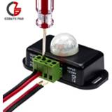 👉 Switch DC 12V 24V 8A Automatic Adjustable PIR Motion Sensor IR Infrared Detector Light Module for LED Strip Lamp