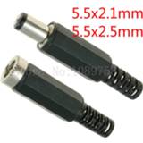 👉 F-connector 5 Pair DC Power Plug 2.1x5.5mm 2.5x5.5mm Male / Female Jack Socket Adapter Connectors Set