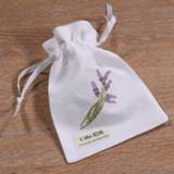 Sachet wit linnen B002 : white ramie/cotton drawstring embroidery gift bags, 5x7 inches travel pouch, linen bag