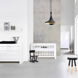 👉 Babybed babykamer wit glans kinderen baby's MDF Kidsmill Alaska II Hoogglans 70 x 140 cm