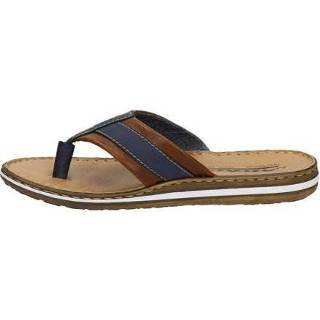 👉 Slippers kunstleder men cognac Rieker 8719796818363