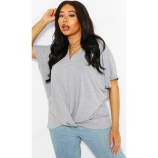 👉 Plus Oversized Jersey T-Shirt, Grey Marl