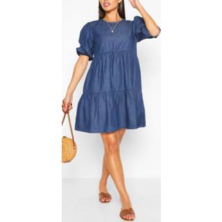 👉 Denim Tiered Smock Dress, Denim