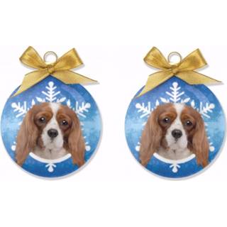 👉 Kerstbal 3x stuks honden kerstballen Cavalier 8 cm