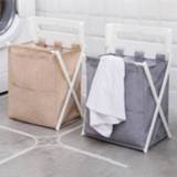 👉 Organizer large X-Shape Capacity Folding Laundry Basket Dirty Clothes Storage Container Wall Hanging Home Hamper Sorter