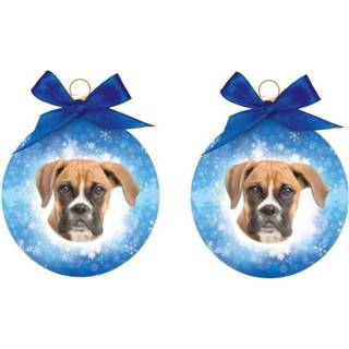 👉 Kerstversiering 3x stuks dieren kerstballen Boxer honden