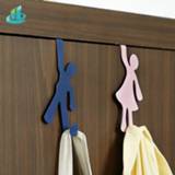 👉 Hanger Creative Metal Door Hook Lovers Person Shape Holder Storage Rack Space Saver Kitchen Bedroom Bathroom Racks Hangers