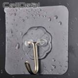 Hanger transparent steel CellDeal Wall Hook Suction Cup Adhesive Vacuum Sucker Heavy Bathroom Load Rack Stainless Hangers