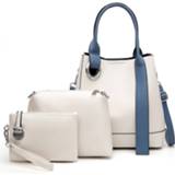 👉 Handtas wit active bagage 3 in 1 mode effen kleur emmer type schoudertas (wit)