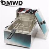 👉 Grill steel Electric deep fryer Multifunctional Household Commercial Stainless Frying pan French fries machine hot pot 6L 2.5kw