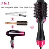 👉 Straightener Hair Dryer Brush 3 in 1 One Step Hot Air and Volumizer Blow Curler Professional Curling Iron Styler Comb