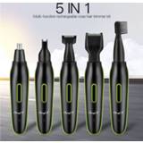 👉 Scheermesje 5 In 1 USB Rechargeable Electric Nose Hair Trimmer Kit Eyebrow Ear Shaver Sideburns Beard Razor Shaving Machine 45