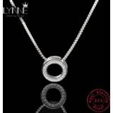 👉 Hanger zilver vrouwen Newest Fashion Elegant Rhinestone Necklaces & Round Pendants Neckalce 925 Sterling Silver Choker Necklace For Women Jewelry Gift