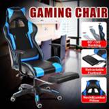 Gamestoel PU leather 155° Furniture Office Chair High Back Gaming Recliner Computer Seat Gamer Lying Armchair with Footrest