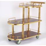 👉 Trolley titanium Hotel Wine Water Cart European Three-tier Dining Car Luxury Dessert Tea Cake