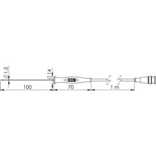 👉 Greisinger GF 1T-E1.5 Insteeksensor -70 tot 250 °C Sensortype Pt1000 4058175108621