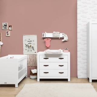 👉 Commode wit baby's Bopita Lucca Babykamer | Bed 60 x 120 cm + Kast 3-Deurs