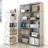 👉 Organizer Assemble Bookshelf Non-woven Fabric Storage Rack Removable Book Shelf Stand Holder Bookcase Furniture for Home