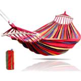 👉 Hangmat canvas 1pc rainbow Outdoor Leisure Portable Hammock Hammocks Ultralight Garden Sports Home Travel Camping 280*100cm U3