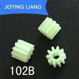 Shaft plastic 102B 0.5M GEARS 10 Teeth 2mm Loose Pom Gear Toy Model Motor Parts 10pcs/lot