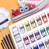 👉 Shoe fiber canvas Textile pigment acrylic waterproof painting shoes set hand-painted sneakers graffiti diy dye