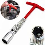 👉 Bougie spanner 1Pcs Portable Socket Wrench Spark Plug 16mm Removal Tool T-Bar Car Chromeplated accessories