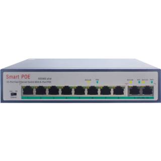 👉 Ethernet switch zwart active ESCAM POE 8 + 2 10-poorts Fast 8-poorts 10 / 100M 120W netwerkswitch, transmissieafstand: 150 m (zwart) 6922766302454