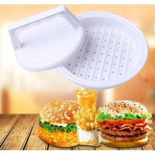 👉 10 STKS Ronde vorm Hamburger Presser Plastic Hamburger Rundvlees Grill Burger Press Patty Maker Mold Mold