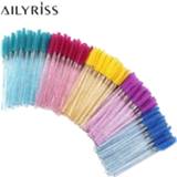 Mascara 50 PCS Disposable Crystal Eyelashes Brushes Wands for Grafting Eyelash Curling Comb Lash Extension Makeup Supplies